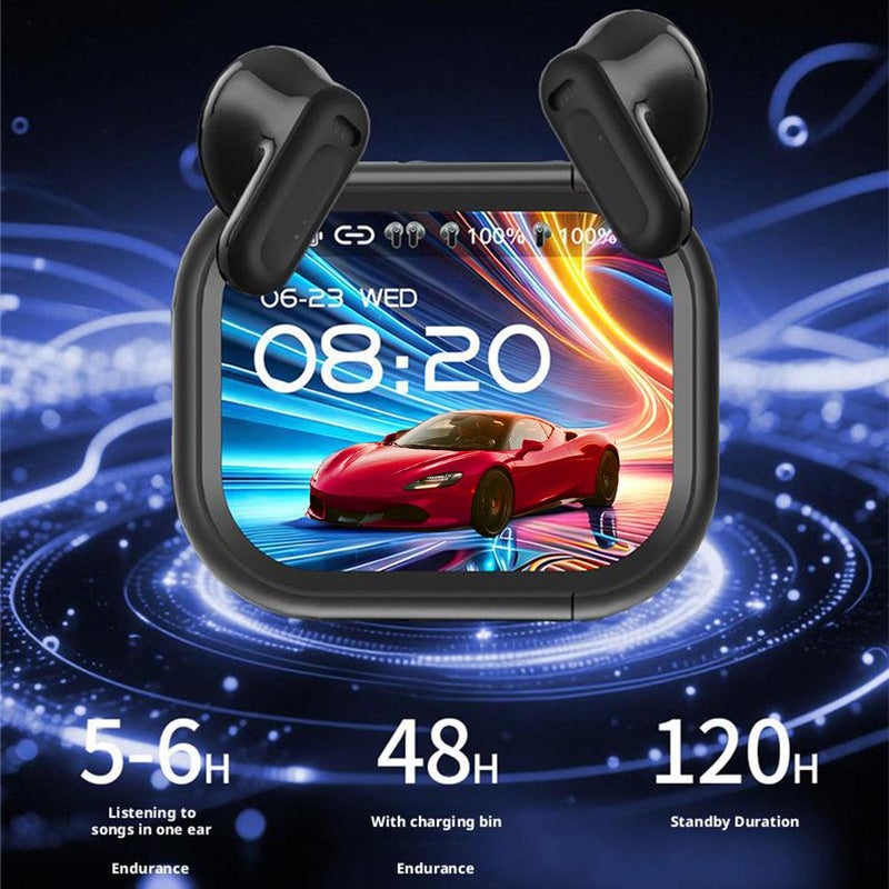 Ai Translation Earbud Real Time, Color Screen Noise-Canceling Translation Headphones, AI Translator with HD Display, LCD Touchscreen Noise for Travel, Business, Learning - Image 4